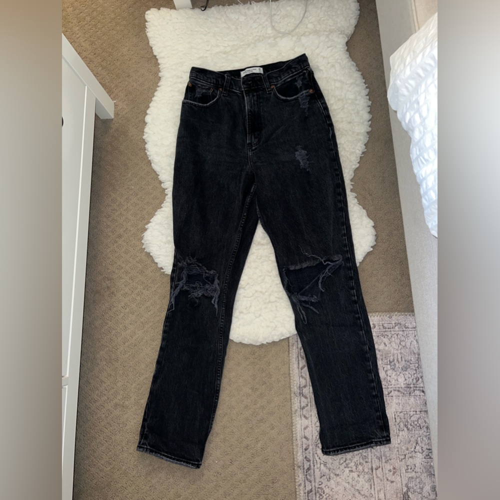 Abercrombie 90s high rise straight curve love